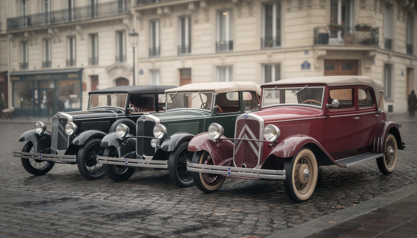 découvrez notre guide complet des modèles emblématiques citroën des années 20-30 : b2, b10, b14 et rosalie, leur histoire, caractéristiques et particularités.